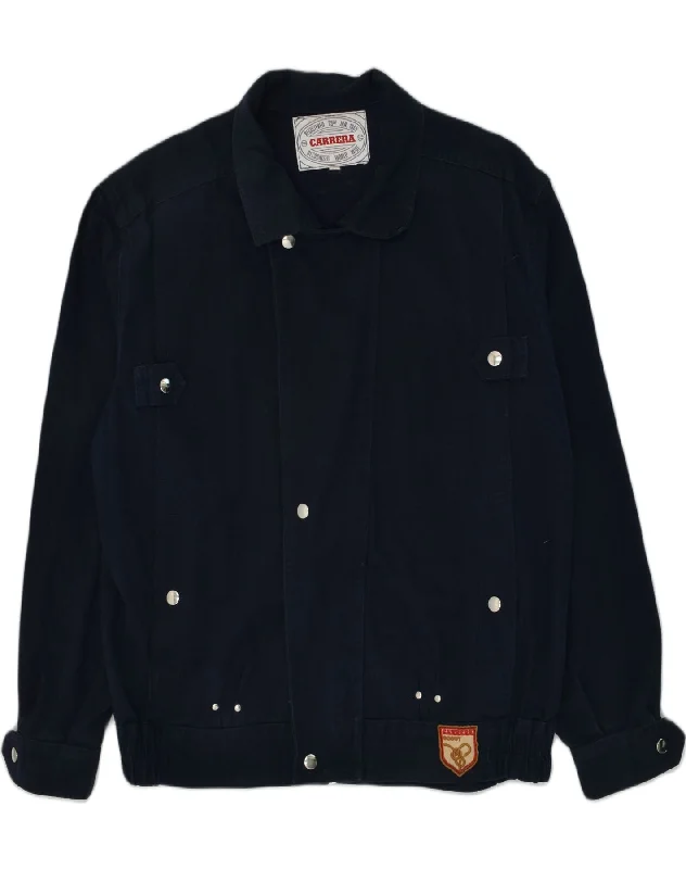 men's rain jackets -CARRERA Boys Denim Jacket 13-14 Years Navy Blue Cotton