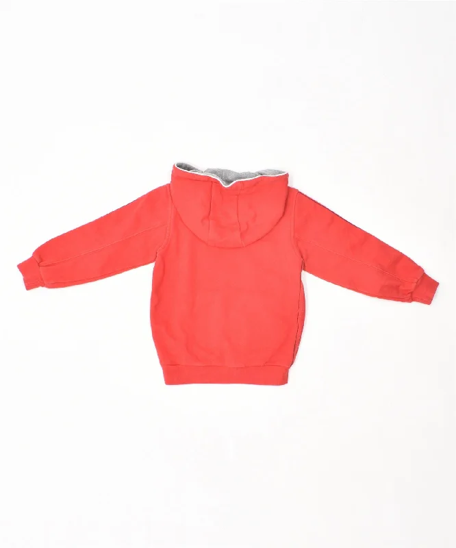 men's zip-up hoodies -CHAMPION Boys Graphic Hoodie Jumper 3-4 Years 2XS Red Cotton