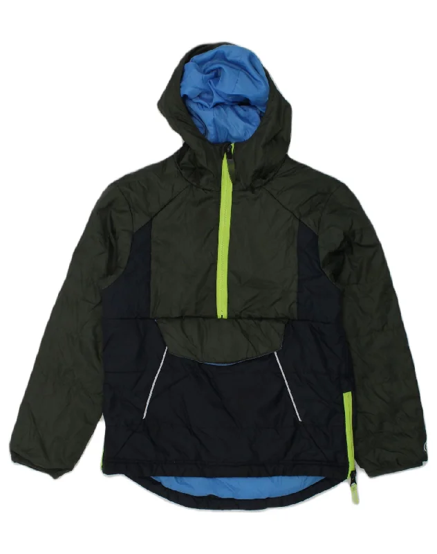 men's workwear jackets -CHAMPION Boys Hooded Anorak Jacket 6-7 Years Small Multicoloured