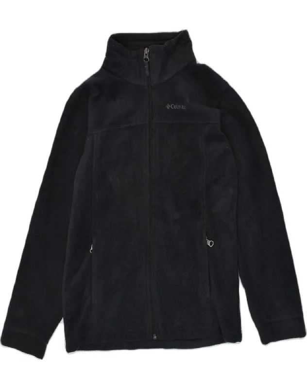 men's military jackets -COLUMBIA Boys Fleece Jacket 10-11 Years Medium Black Polyester