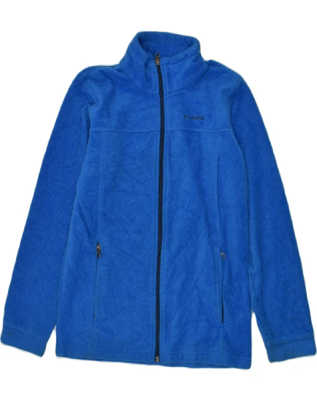 men's travel jackets -COLUMBIA Boys Fleece Jacket 14-15 Years Large Blue Polyester