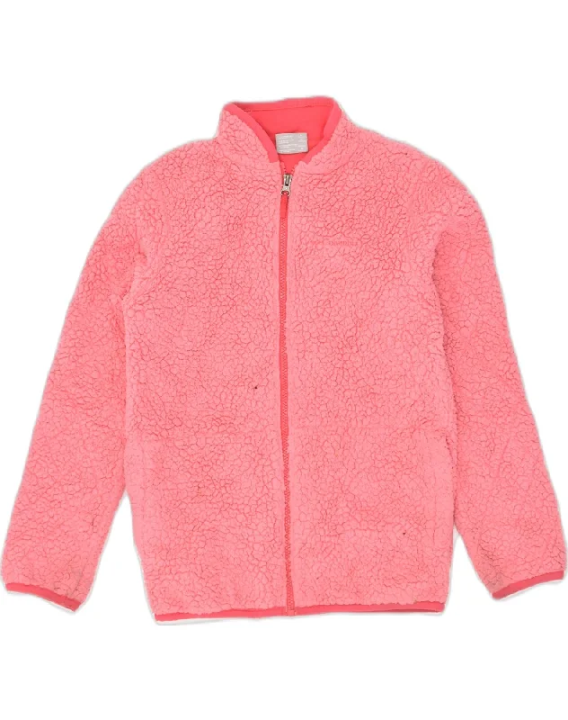 men's jacket for autumn wear -COLUMBIA Girls Fleece Jacket 10-11 Years Medium  Pink Polyester