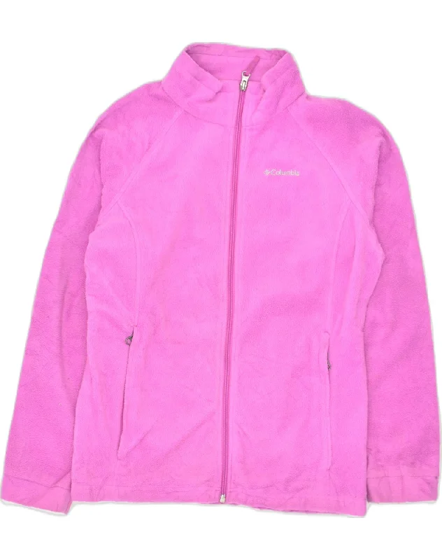 men's formal winter jackets -COLUMBIA Girls Fleece Jacket 15-16 Years XL Pink Polyester