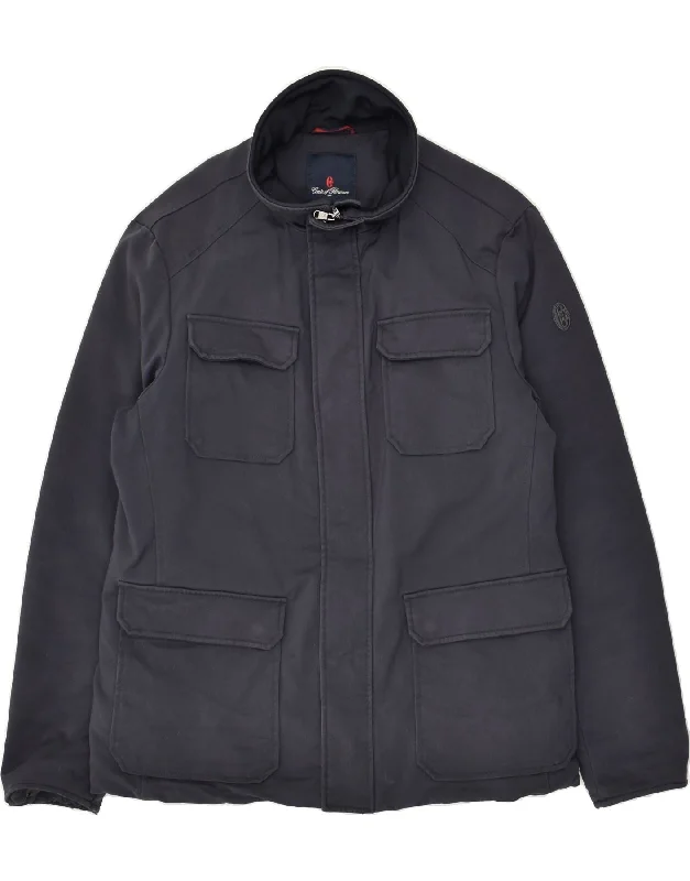 men's casual outerwear jackets -CONTE OF FLORENCE Mens Utility Jacket UK 40 Large Navy Blue