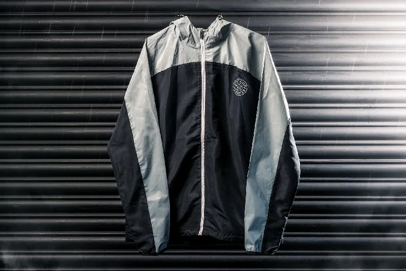 men's custom jackets -CTC Black With Gray Reflective Jacket