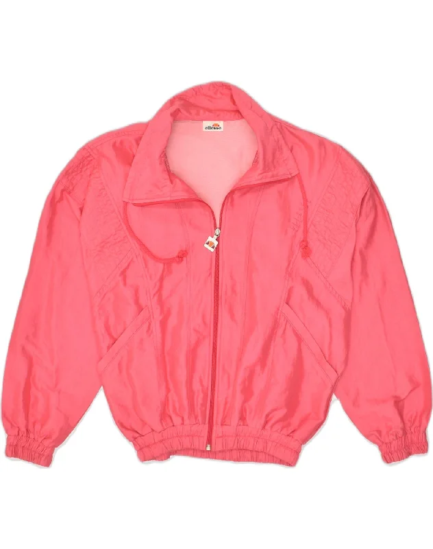 men's athletic jackets for outdoor -ELLESSE Girls Bomber Jacket 15-16 Years Pink Polyester