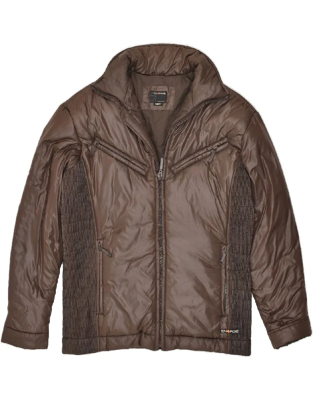 men's fashionable outer jackets -ENERGIE Mens Padded Jacket UK 38 Medium Brown