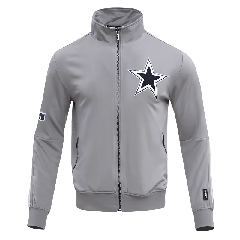 men's stylish parkas -NFL DALLAS COWBOYS CLASSIC MEN'S TRACK JACKET (GRAY)