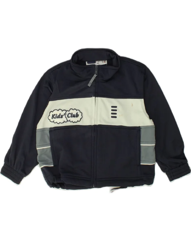 men's workwear jackets -FILA Baby Boys Graphic Tracksuit Top Jacket 18-24 Months Navy Blue