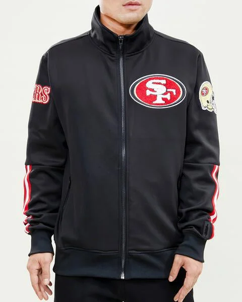 men's lightweight jackets for travel -NFL SAN FRANCISCO 49ERS CLASSIC MEN'S TRACK JACKET (BLACK)