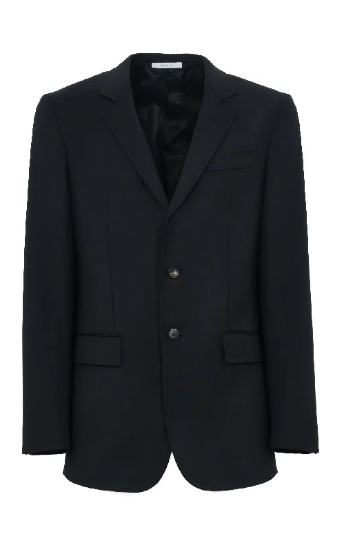 men's down jackets -Irving Jacket in Black Sportswear Wool