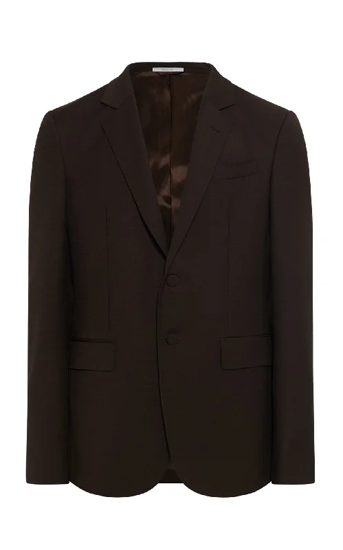 men's trench coats -Irving Jacket in Chocolate Sportswear Wool