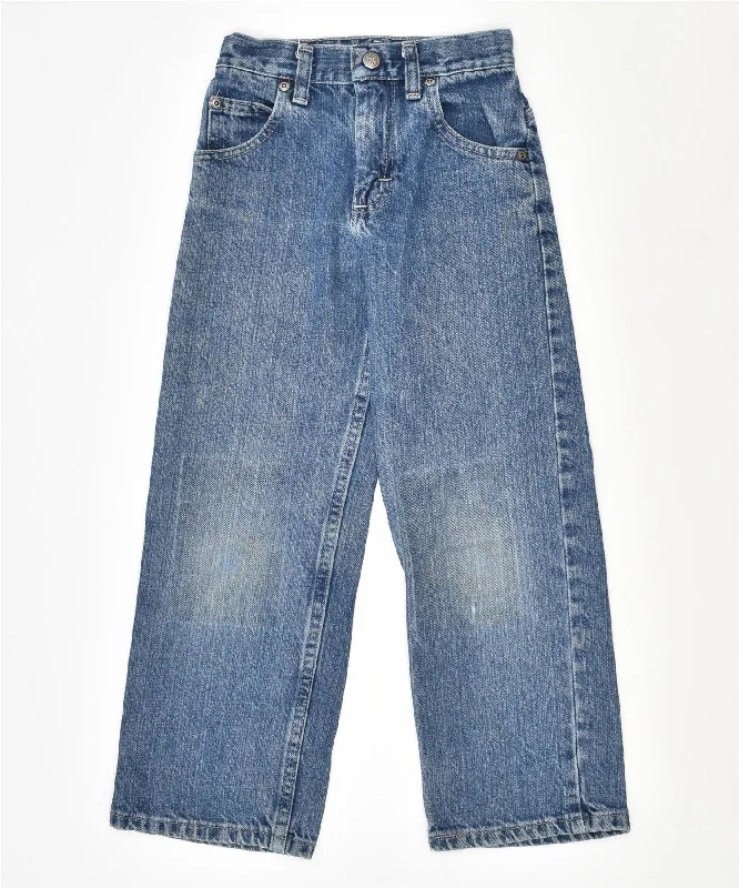 LEE Boys Straight Jeans 6-7 Years Small W20 L20 Blue Cotton