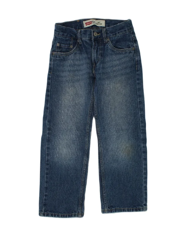 LEVI'S Boys 505 Straight Jeans 7-8 Years W24 L22 Blue Cotton