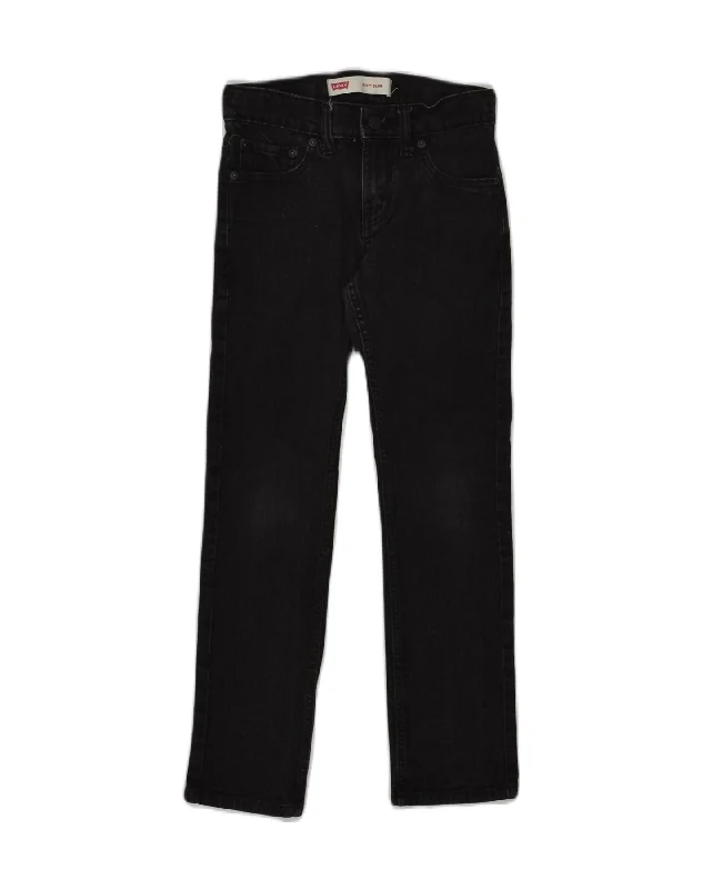 LEVI'S Boys 511 Slim Jeans 9-10 Years W25 L25 Black Cotton