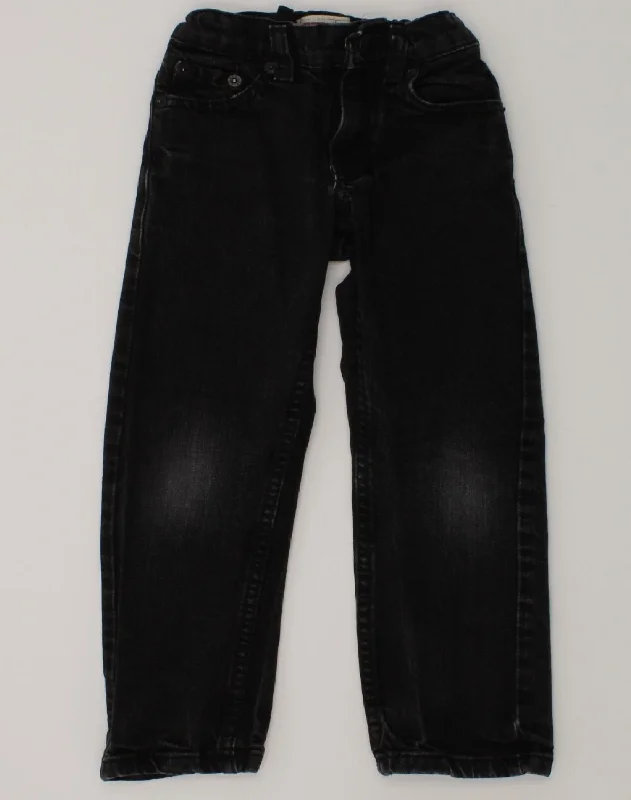 LEVI'S Boys 511 Straight Jeans 4-5 Years W18 L18 Black Cotton