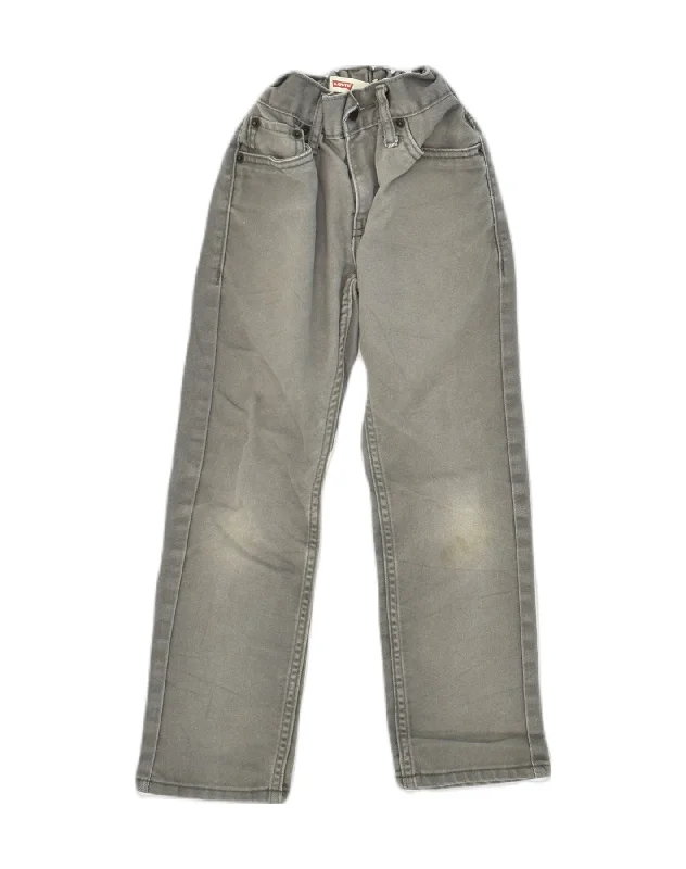 LEVI'S Boys 511 Straight Jeans 7-8 Years W24 L22 Grey Cotton