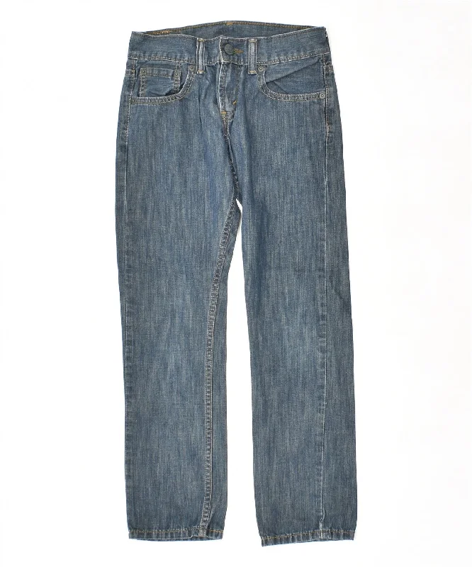 LEVI'S Boys 513 Straight Jeans 9-10 Years W25 L25 Blue Cotton