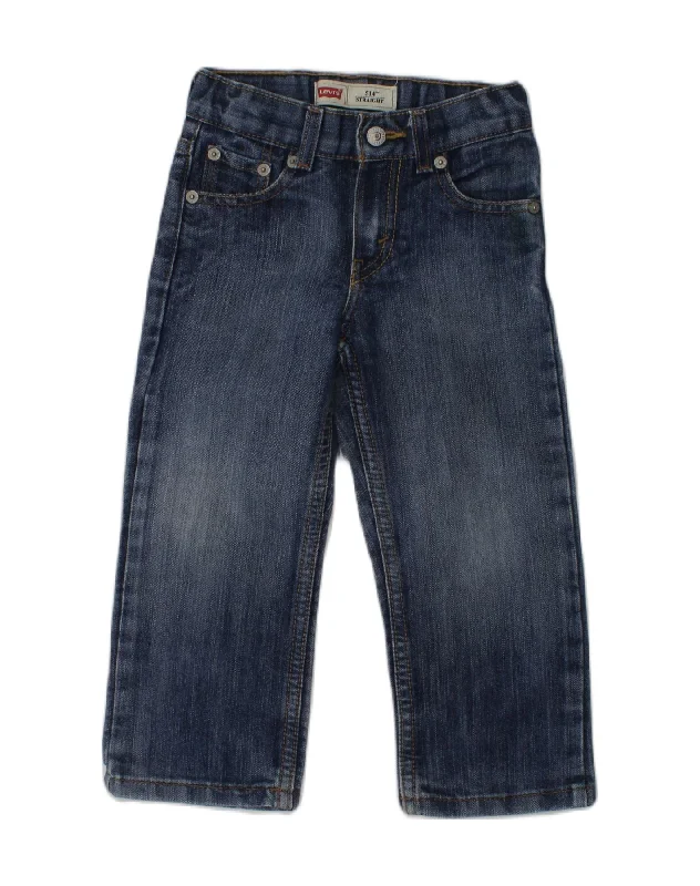 LEVI'S Boys 514 Straight Jeans 2-3 Years W21 L15 Blue Cotton