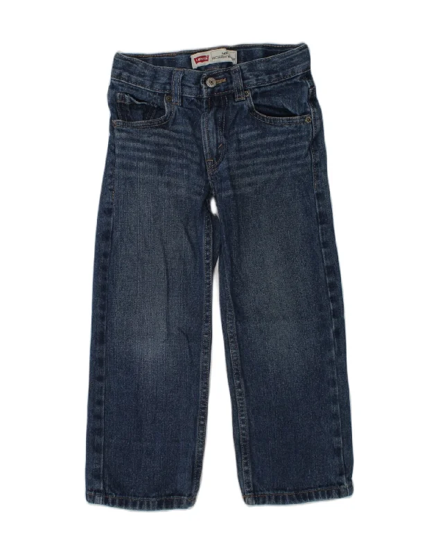 LEVI'S Boys 549 Relaxed Fit Straight Jeans 4-5 Years W20 L18  Blue Ramie