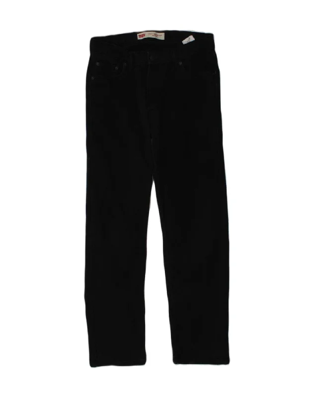 LEVI'S Boys Husky Regular Tapered Jeans 11-12 Years W32 L27  Black Cotton