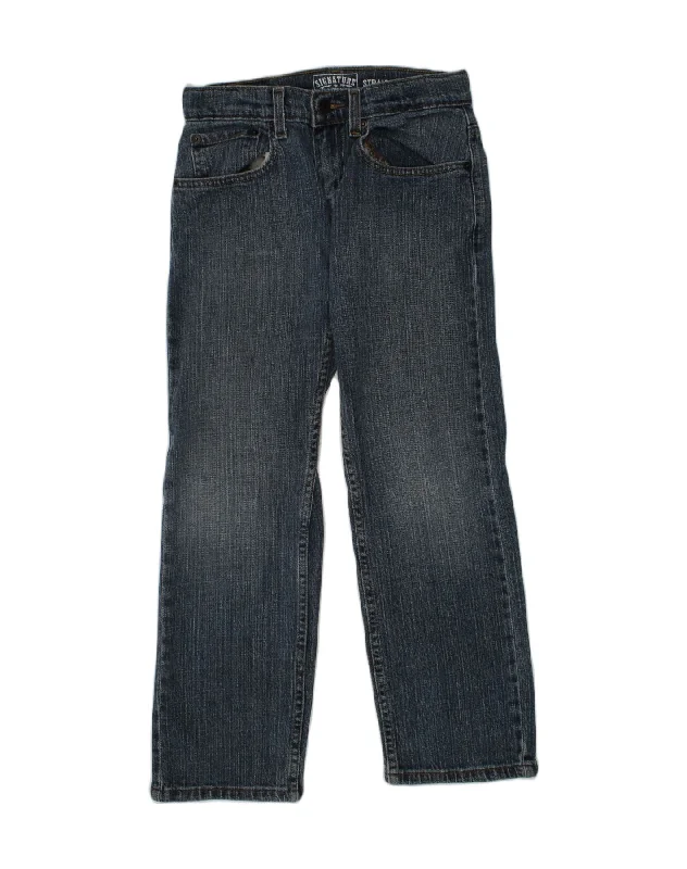 LEVI'S Boys Signature Regular Straight Jeans 9-10 Years W25 L24 Blue