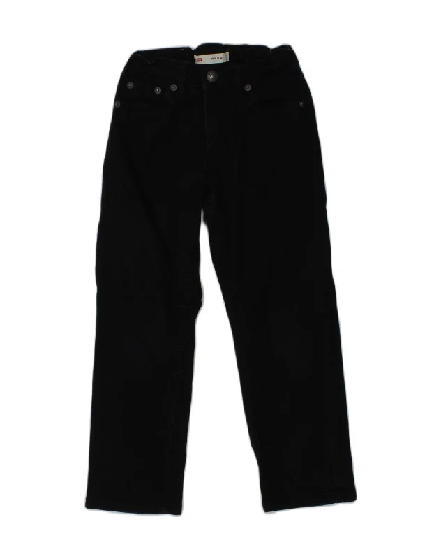 LEVI'S Boys Straight Jeans 5-6 Years W22 L20 Black Cotton