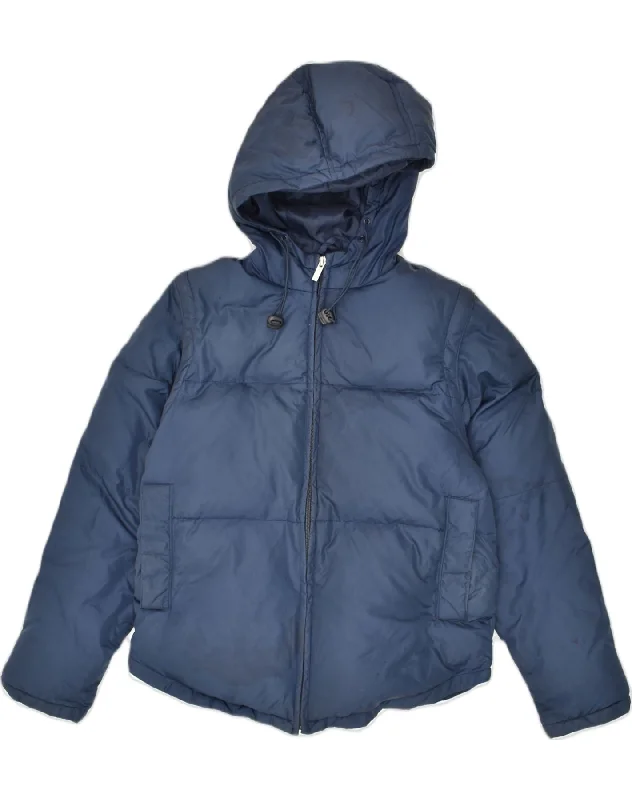 men's performance jackets -LEVI'S Girls Hooded Padded Jacket 15-16 Years Small Navy Blue Polyamide