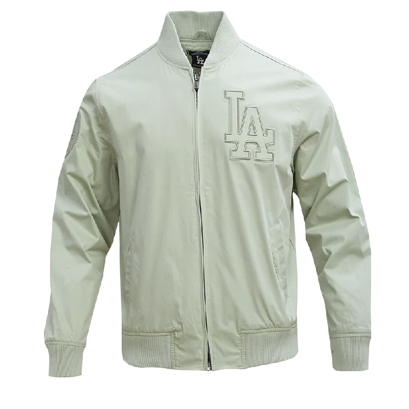 men's insulated winter jackets -MLB LOS ANGELES DODGERS NEUTRAL TWILL JACKET (MOSS)