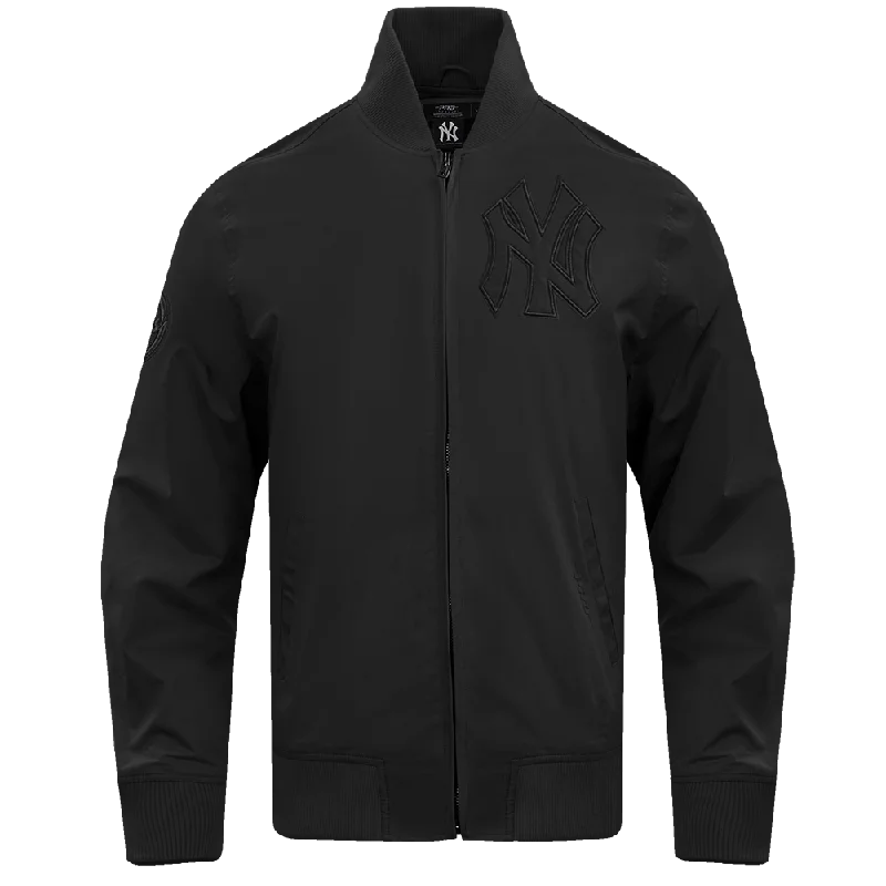 men's sports jackets -MLB NEW YORK YANKEES NEUTRAL TWILL JACKET (BLACK)