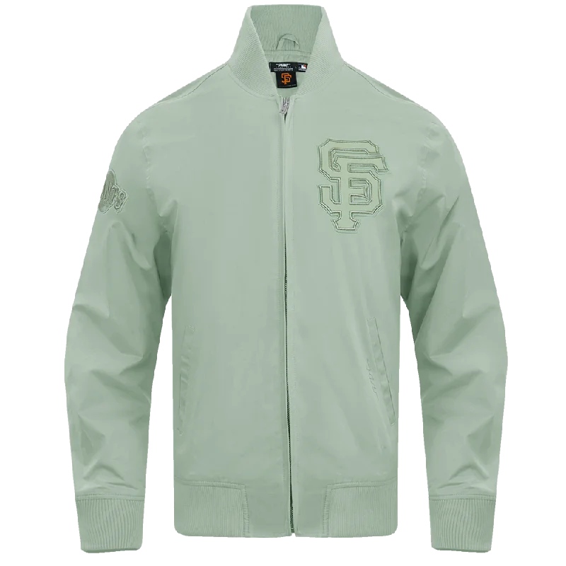 men's heavy-duty jackets for winter -MLB SAN FRANCISCO GIANTS NEUTRAL TWILL JACKET (MOSS)