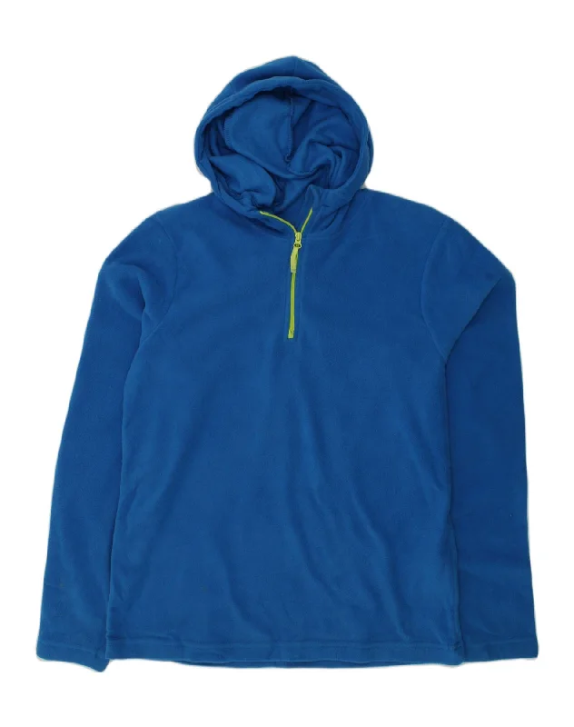 men's fleece zip-up hoodies -MOUNTAIN WAREHOUSE Boys Fleece Hoodie Jumper 12-13 Years Blue Polyester