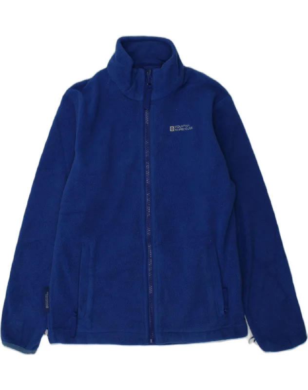 men's jacket for autumn wear -MOUNTAIN WAREHOUSE Boys Fleece Jacket 9-10 Years Blue Polyester