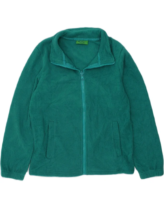 men's outdoor fleece jackets -MOUNTAIN WAREHOUSE Boys Fleece Jacket 9-10 Years Green Polyester