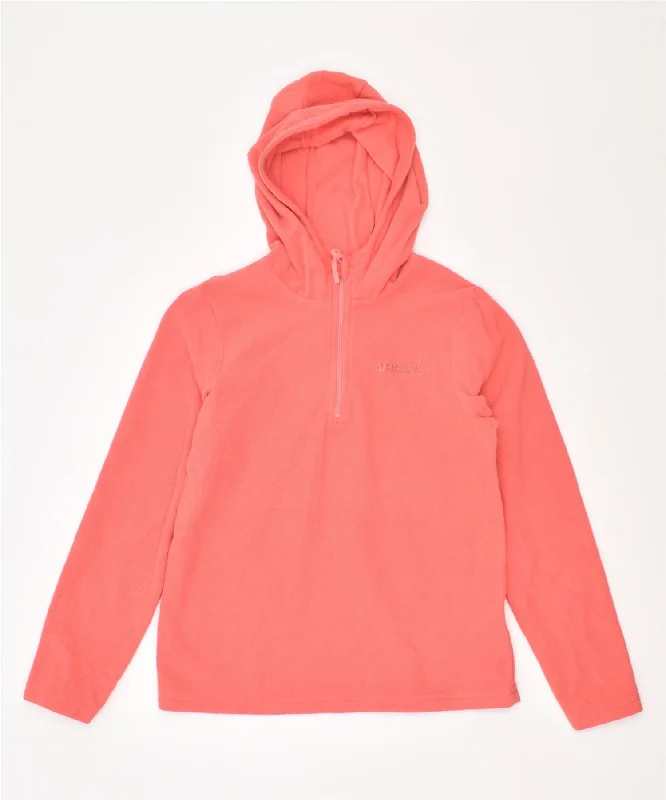 men's casual zip-up hoodies -MOUNTAIN WAREHOUSE Boys Flleece Hoodie 9-10 Years Pink Polyester