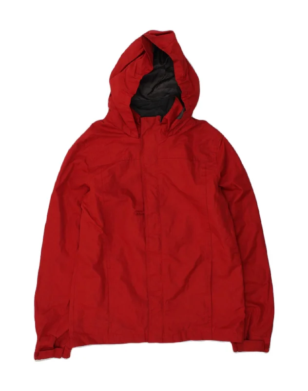 men's fashionable winter jackets -MOUNTAIN WAREHOUSE Boys Hooded Rain Jacket 11-12 Years Red Polyester