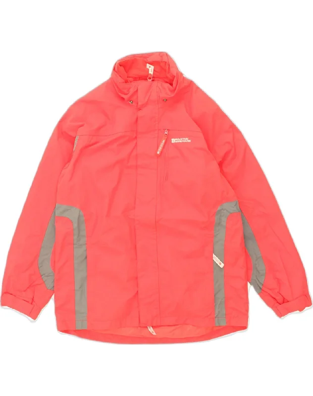 men's warm jackets for fall -MOUNTAIN WAREHOUSE Boys Windbreaker Jacket 11-12 Years Orange Colourblock