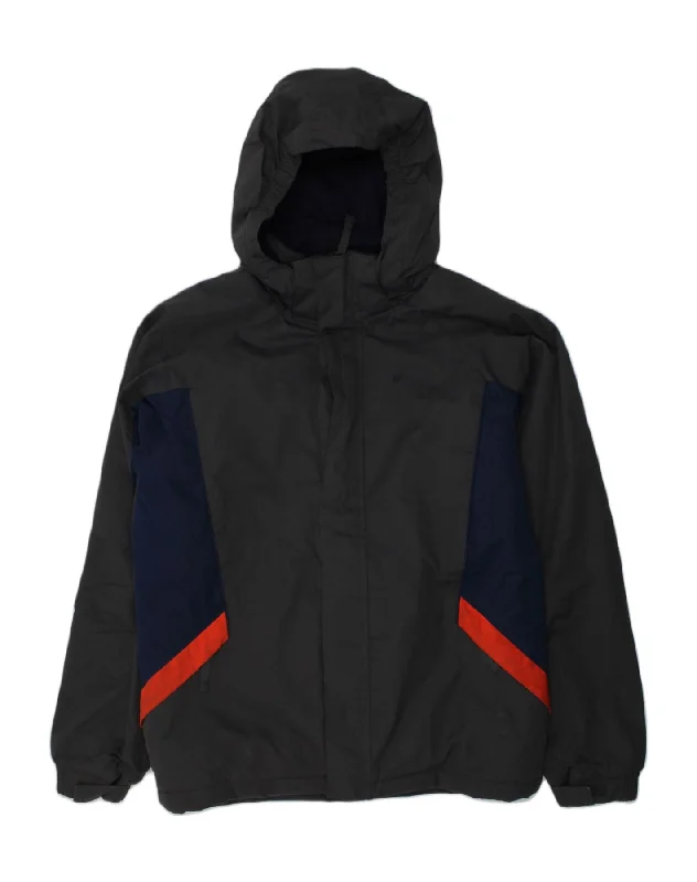 men's insulated winter jackets -MOUNTAIN WAREHOUSE Boys Windbreaker Jacket 12-13 Years Grey Colourblock