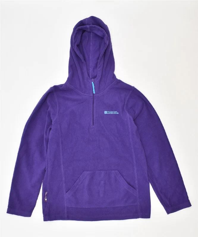 men's cozy hoodies -MOUNTAIN WAREHOUSE Girls Fleece Hoodie Jumper 11-12 Years Purple Polyester