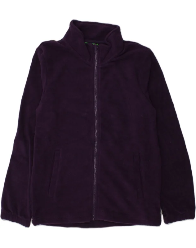 men's jacket for autumn wear -MOUNTAIN WAREHOUSE Girls Fleece Jacket 11-12 Years Purple Polyester