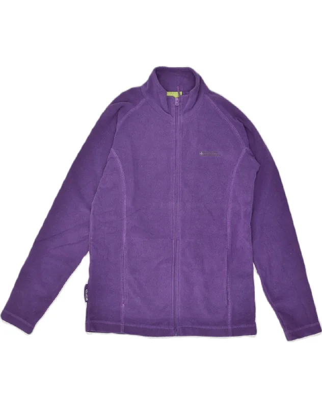 men's work jackets -MOUNTAIN WAREHOUSE Girls Fleece Jacket 12-13 Years Purple Polyester