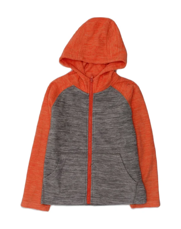 men's jacket with hoodie -MOUNTAIN WAREHOUSE Girls Hooded Fleece Jacket 7-8 Years Grey Colourblock