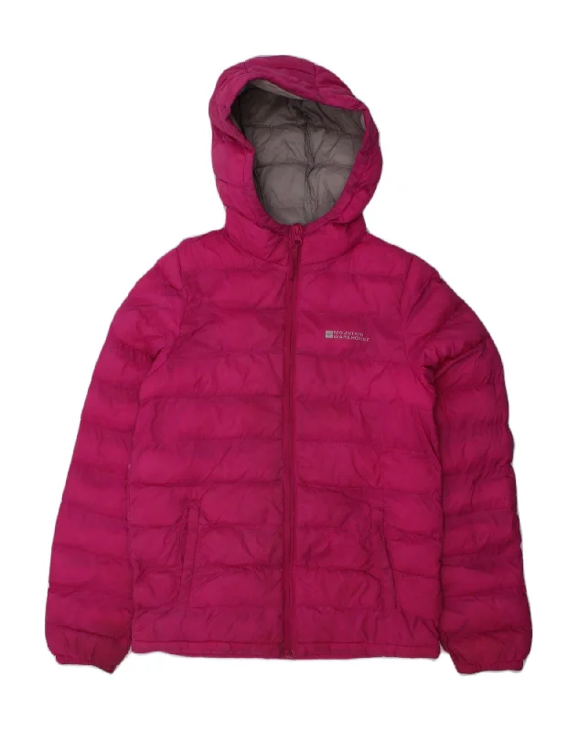 men's fashionable jackets -MOUNTAIN WAREHOUSE Girls Hooded Padded Jacket 11-12 Years Pink Nylon