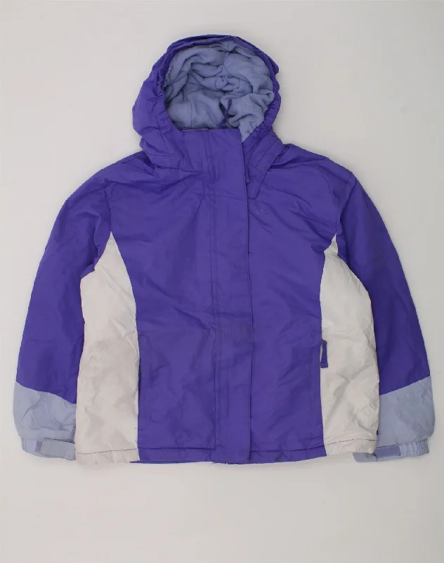 men's outdoor fleece jackets -MOUNTAIN WAREHOUSE Girls Hooded Windbreaker Jacket 9-10 Years Purple