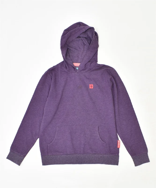 men's zip-up hoodies for winter -MOUNTAIN WAREHOUSE Girls Hoodie Jumper 12-13 Years Purple Cotton