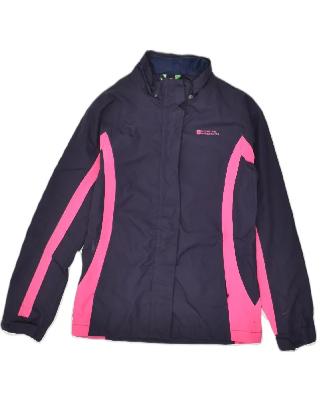 men's zip-up jackets -MOUNTAIN WAREHOUSE Girls Windbreaker Jacket 11-12 Years Navy Blue