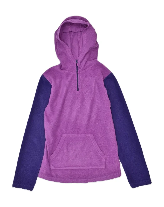 men's cozy hoodies -MOUNTAIN WAREHOUSE Girls Zip Neck Fleece Hoodie Jumper 11-12 Years Purple