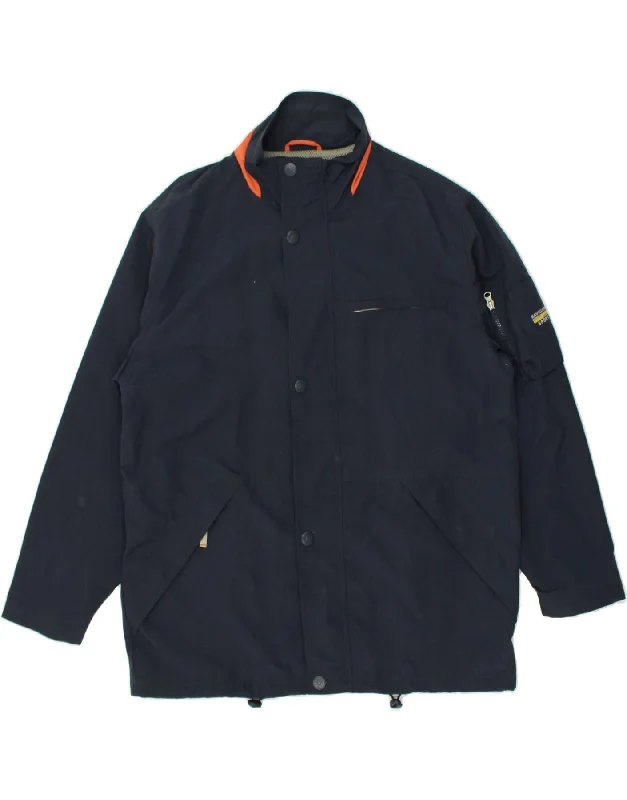 men's sports jackets -NAVIGARE Mens Windbreaker Jacket UK 40 Large Navy Blue Polyamide