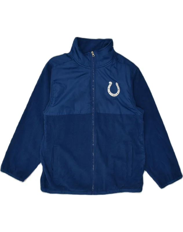 men's comfortable fleece jackets -NFL Boys Fleece Jacket 15-16 Years 2XL Blue Polyester