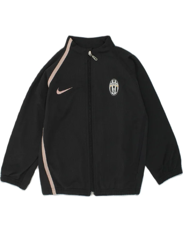 men's fleece-lined jackets -NIKE Boys Tracksuit Top Jacket 4-5 Years Small Black Polyester